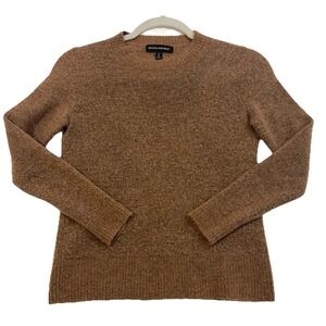 Banana Republic Women's Short Casual Wool Blend Pullover Sweater Brown Size SM